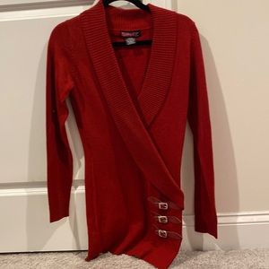 New without tags say what red dress sweater